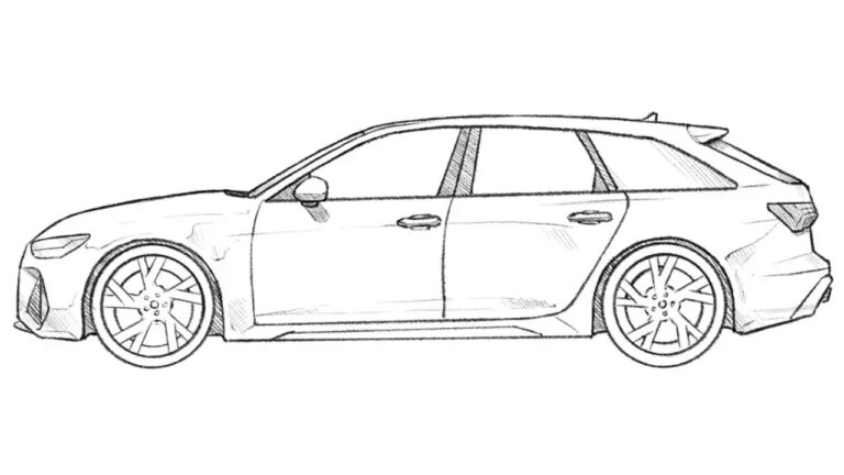 how to draw an audi rs6 featured image