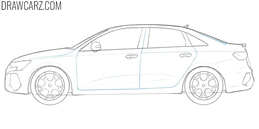 Draw the Audi RS3 doors