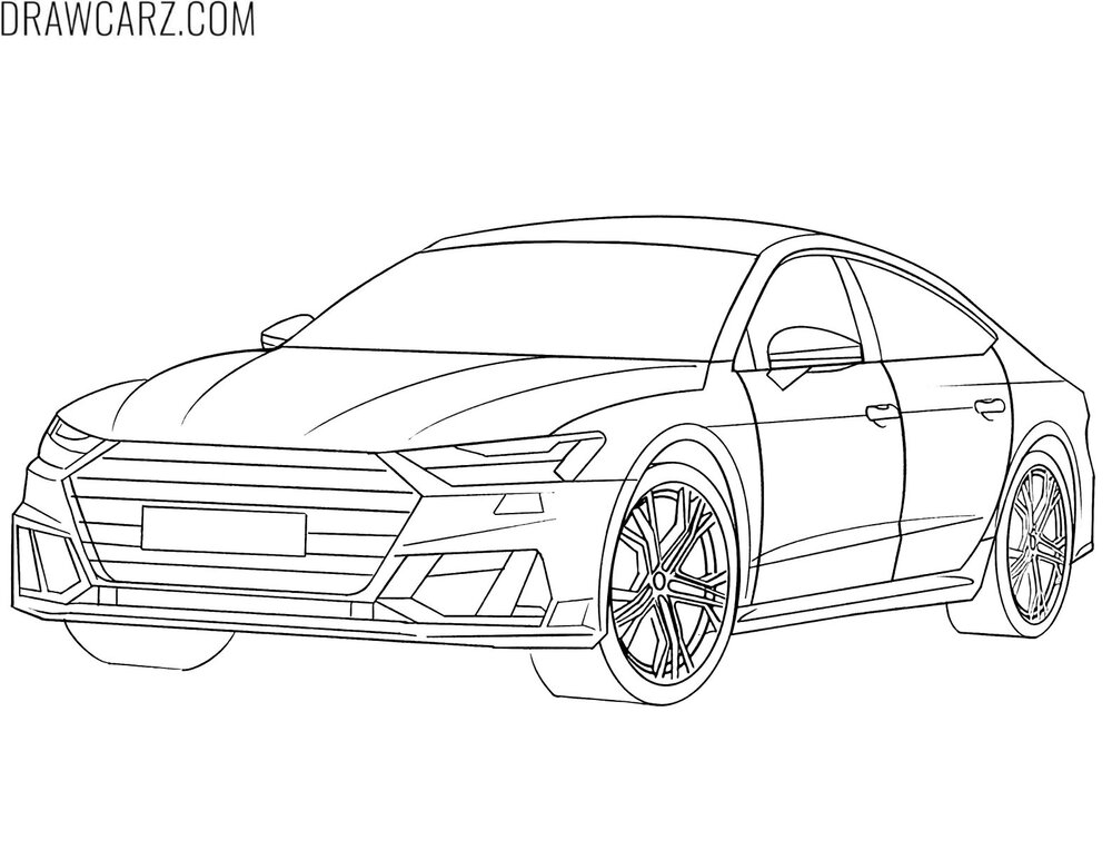 audi a7 coloring page