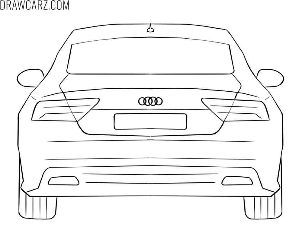 audi back view coloring page