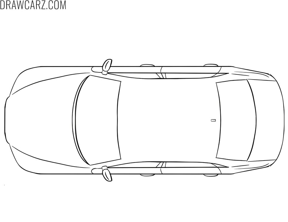 audi top view coloring page