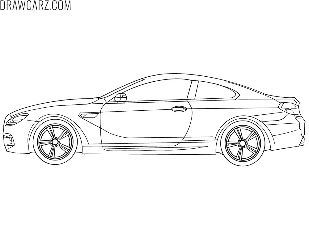 bmw 6 series side view coloring page