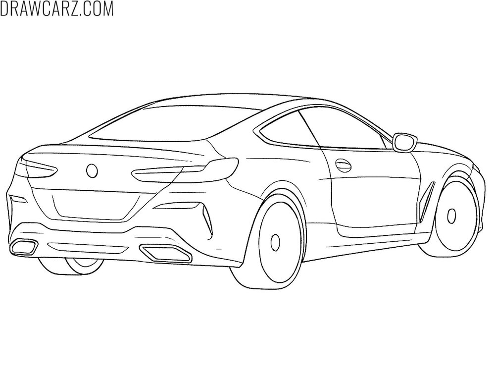 bmw 8 series back coloring page