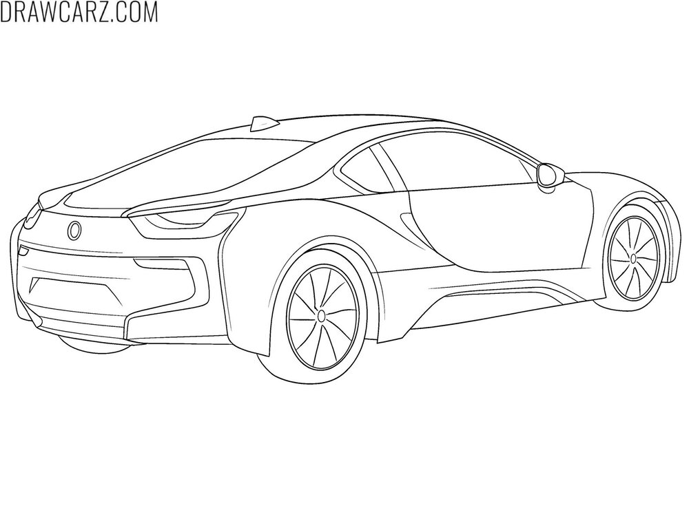 bmw i8 back view to color
