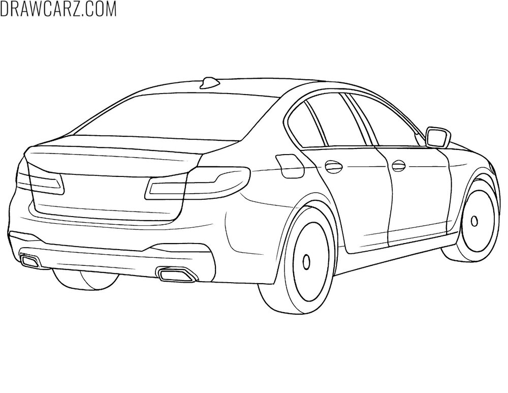 bmw m5 back coloring page