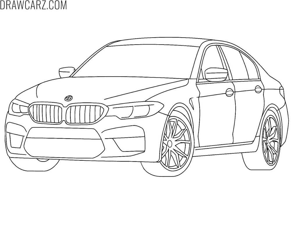 bmw outline to color