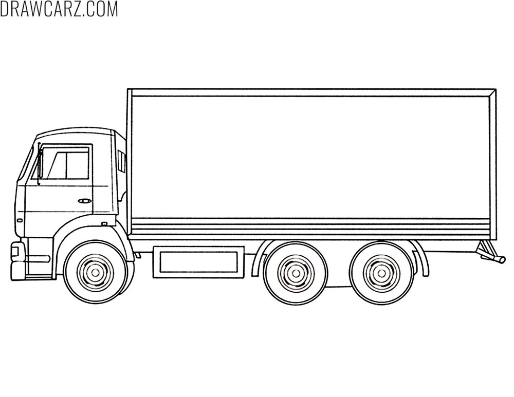 box truck coloring sheet