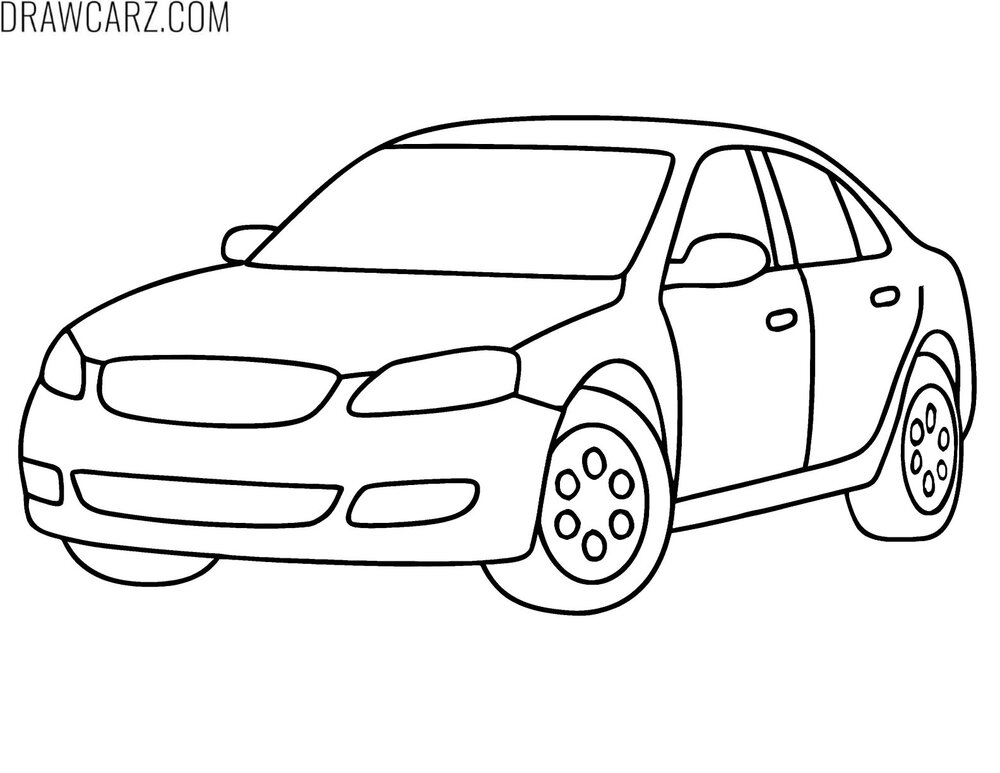 cartoon car coloring sheet