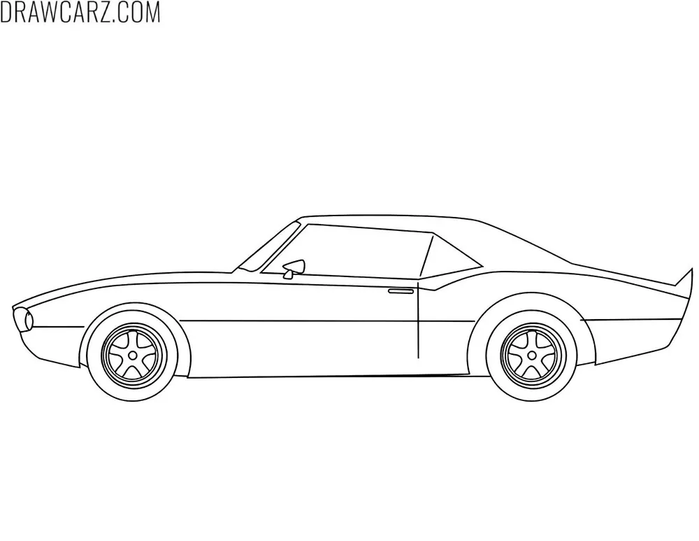 cartoon muscle car coloring sheet