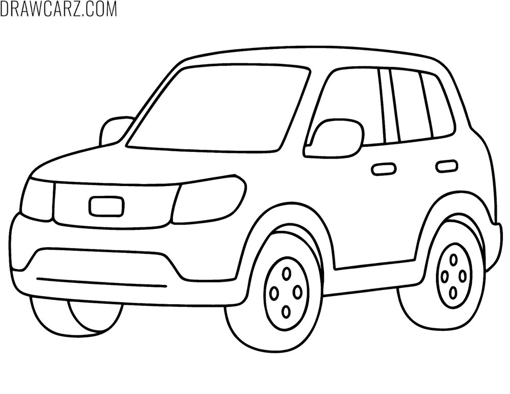 cartoon suv coloring page