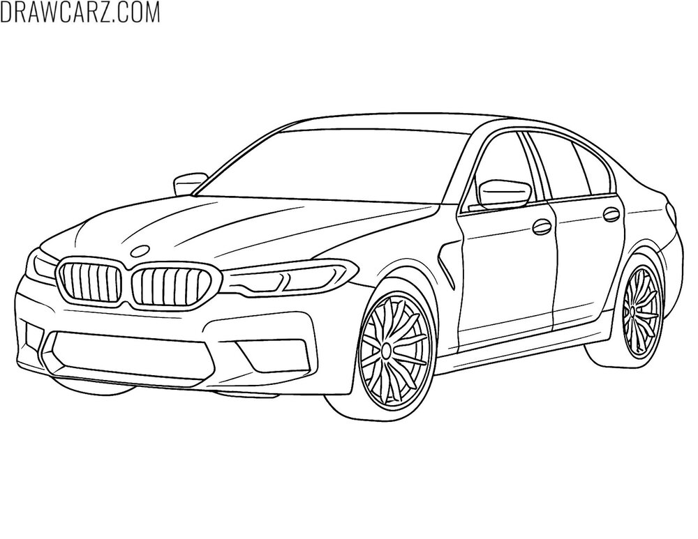 detailed bmw coloring page