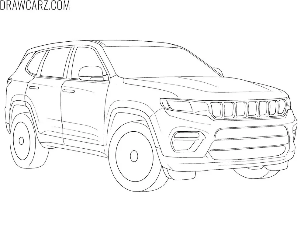 detailed jeep suv coloring sheet