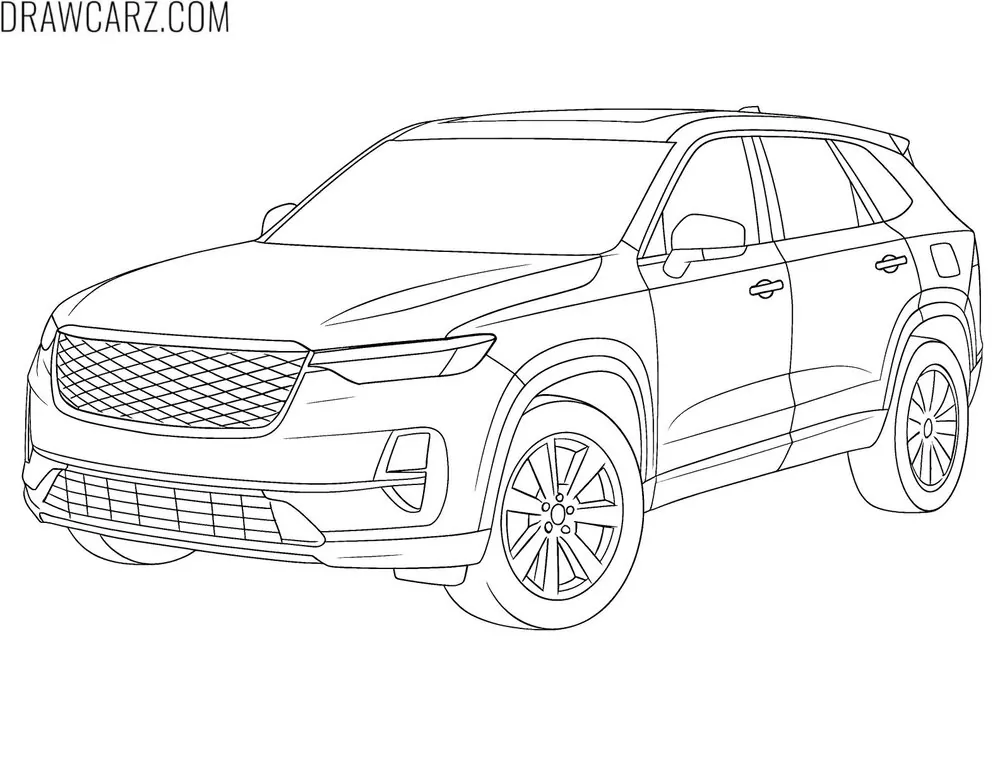 detailed suv coloring sheet