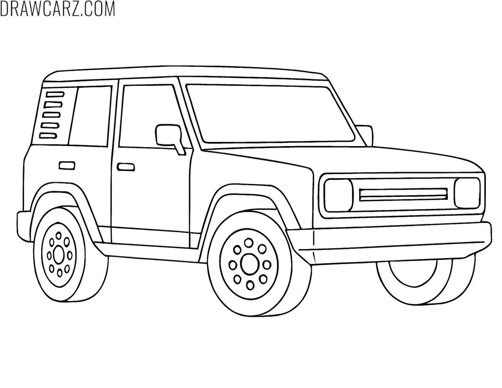 easy suv coloring sheet