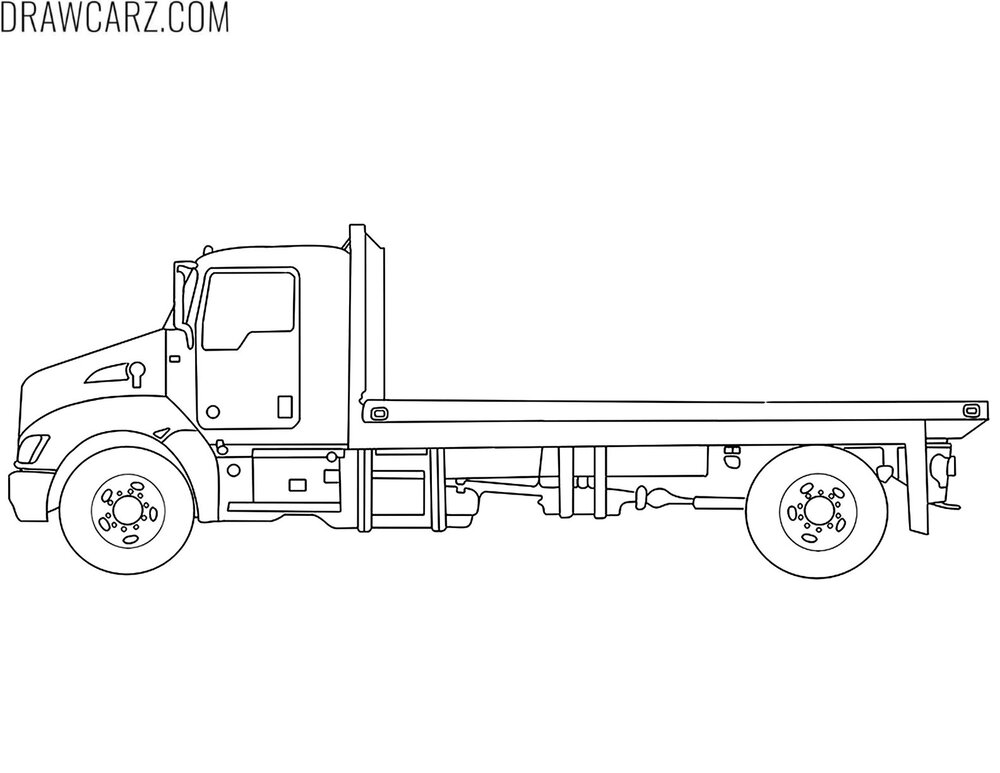 flatbed truck coloring page