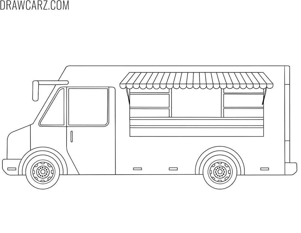 food truck coloring page
