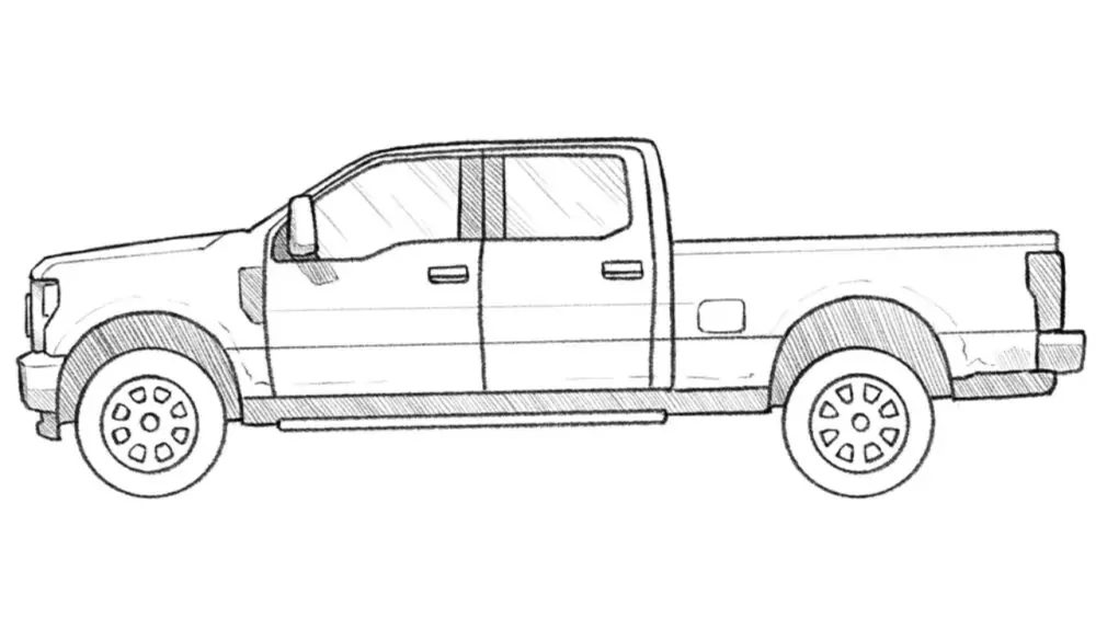 how to draw a ford f250 featured image
