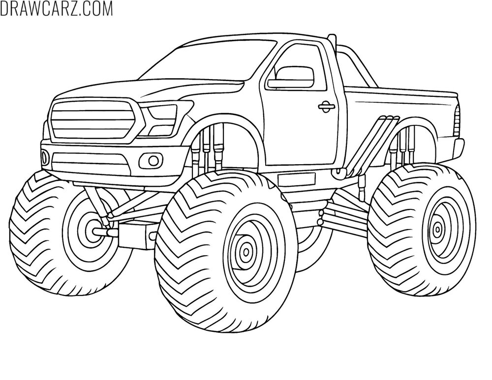 monster truck coloring sheet