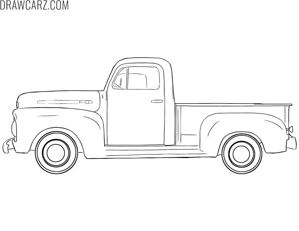 old truck coloring page