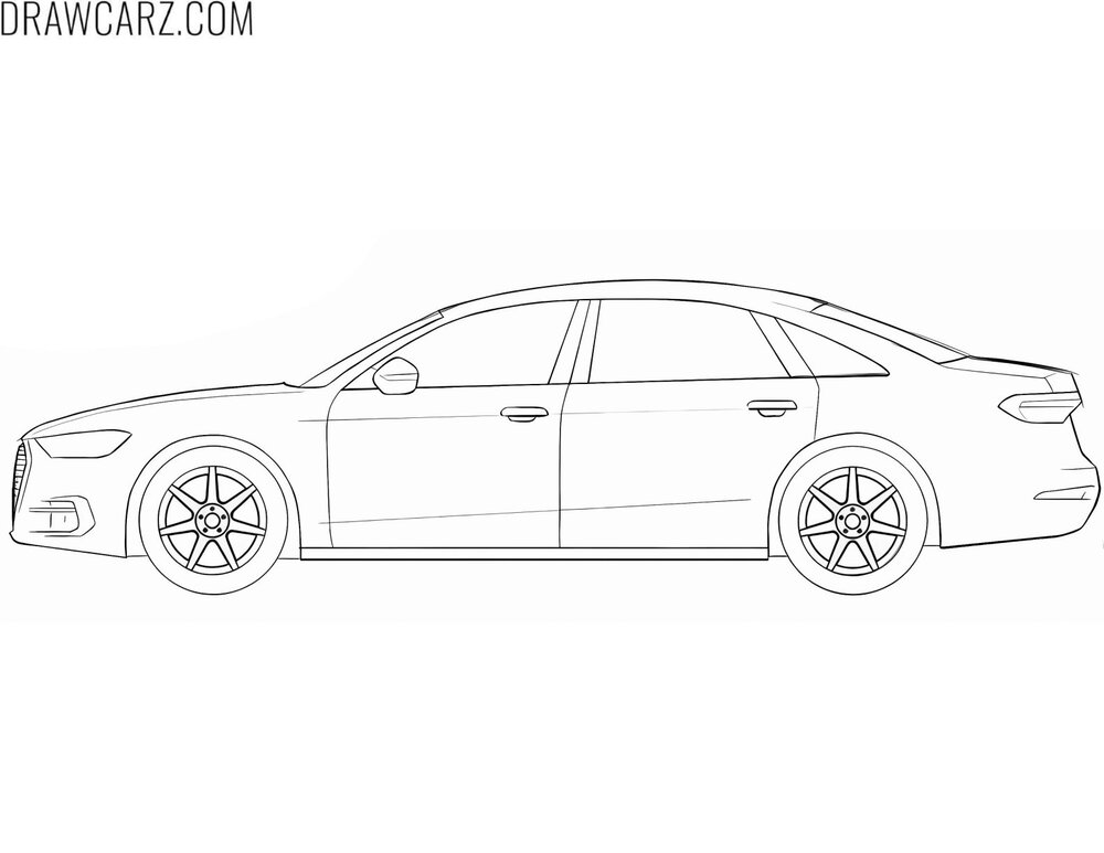 simple audi a8 coloring sheet