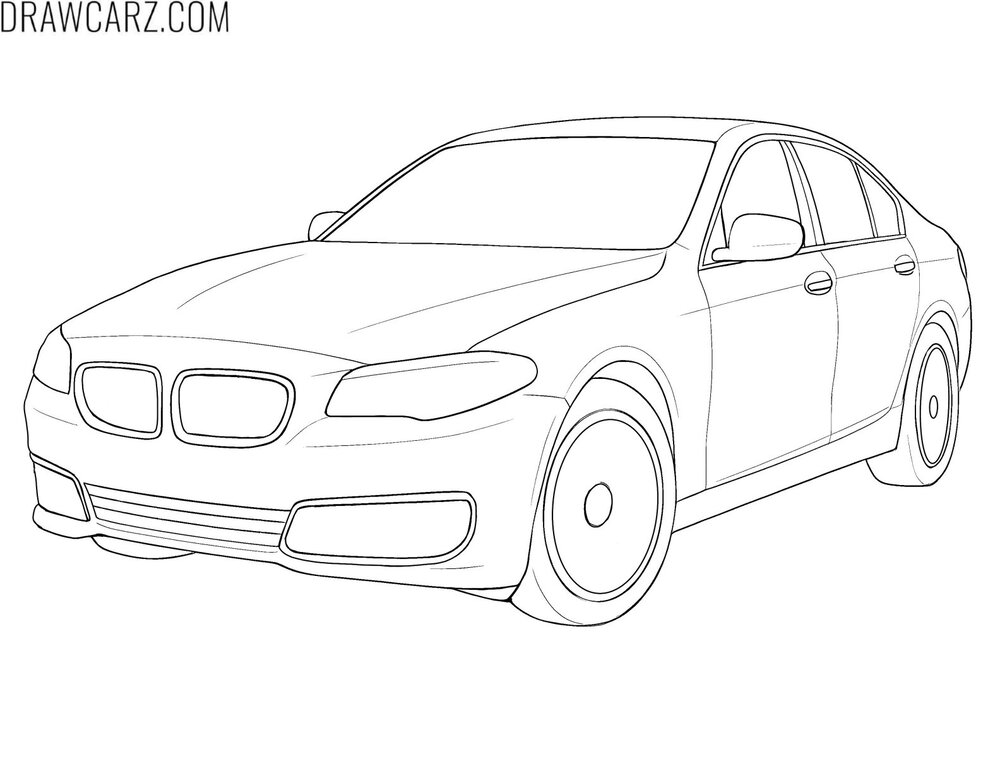 simple bmw 5 series coloring page