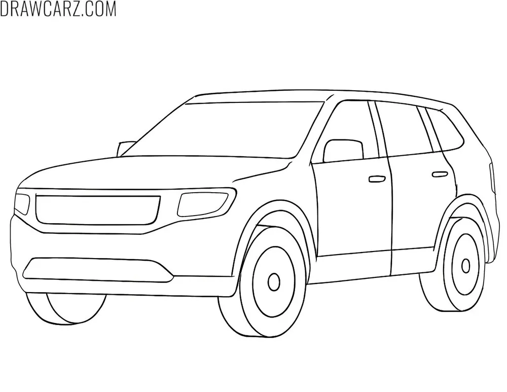 simple suv coloring sheet