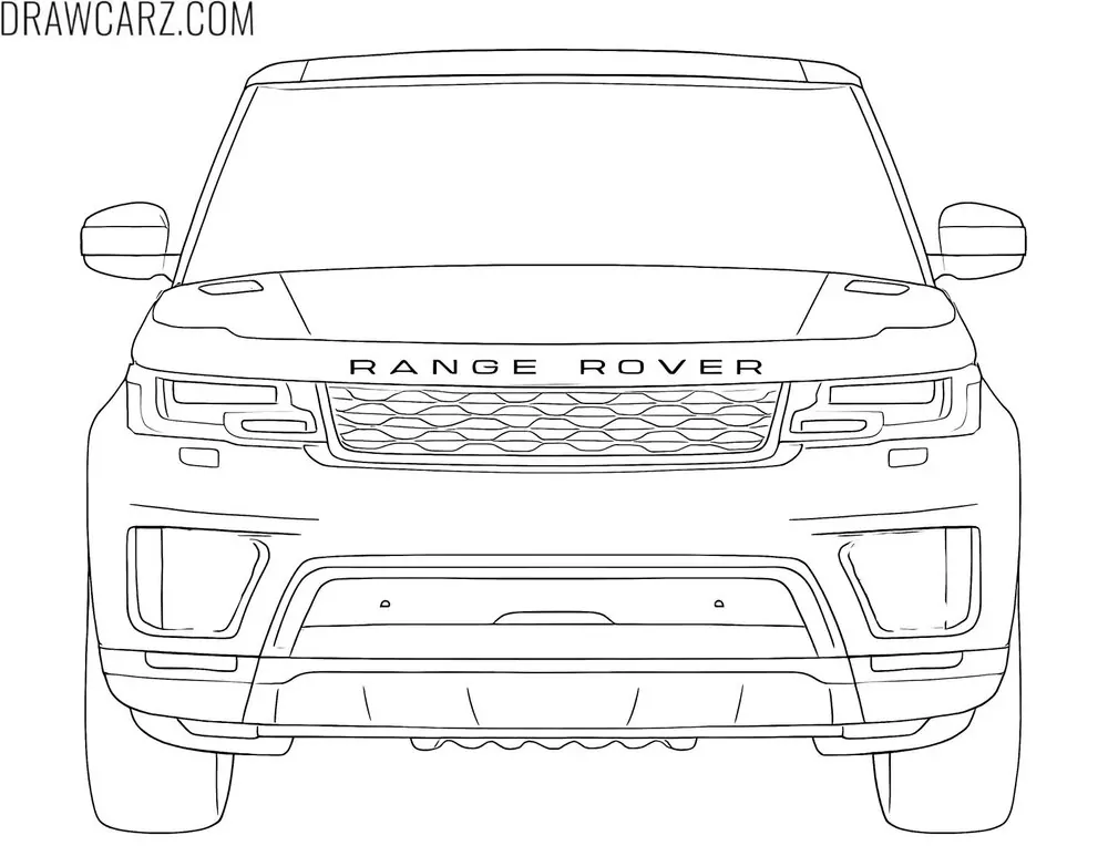 suv front view coloring page