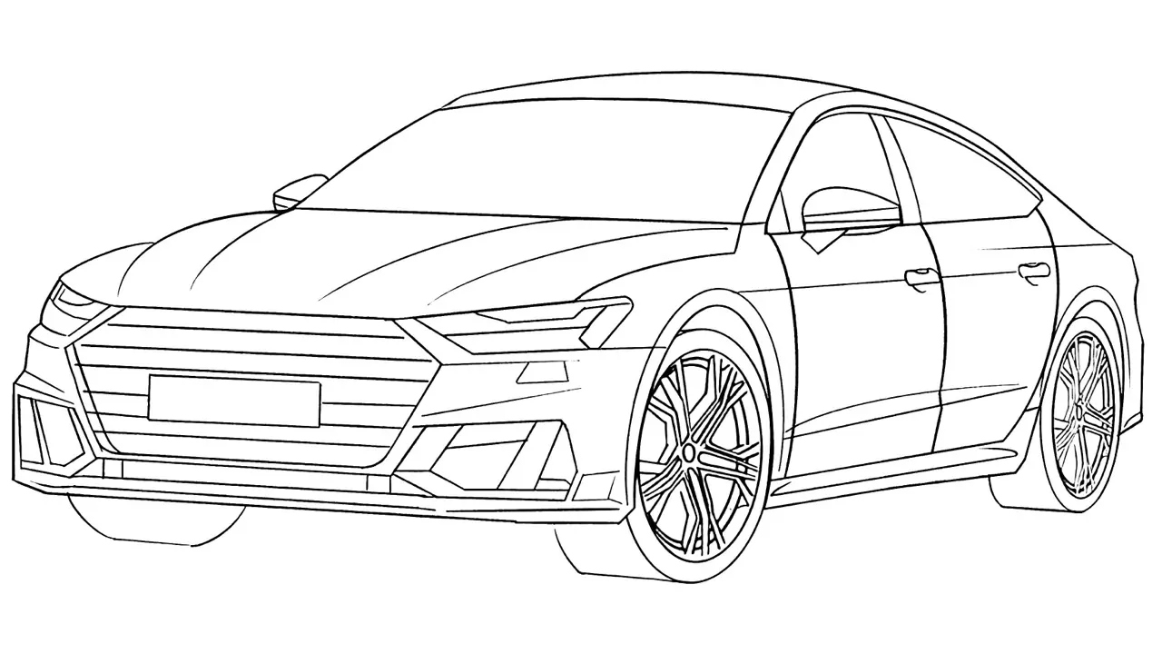 audi coloring pages featured image