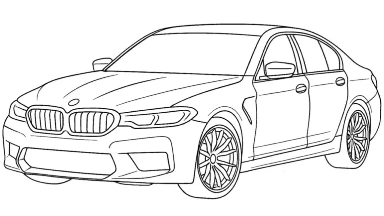 bmw coloring pages featured image
