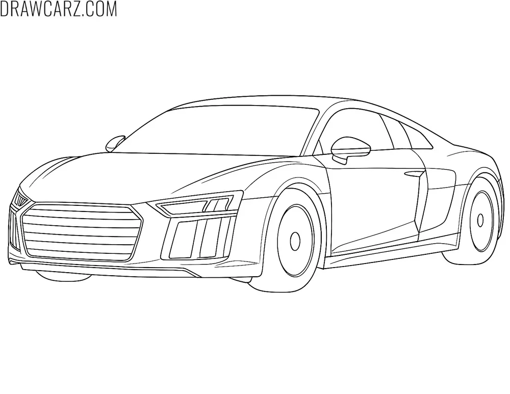 advanced audi supercar coloring page