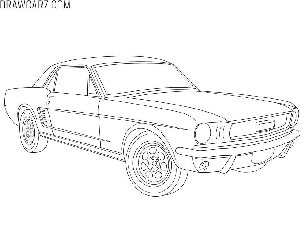 classic mustang coloring sheet