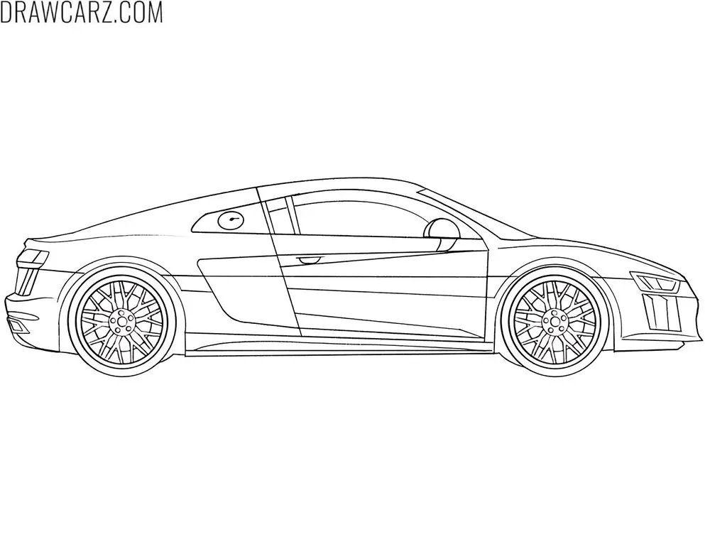 coupe supercar side coloring page
