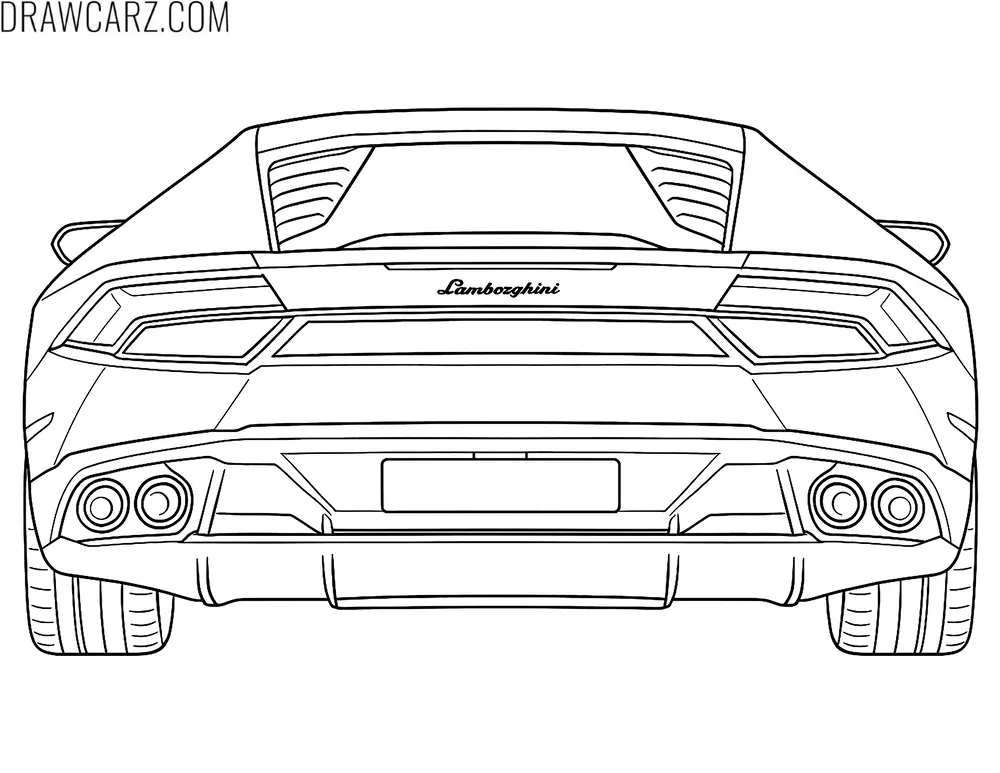 detailed lamborghini back to color