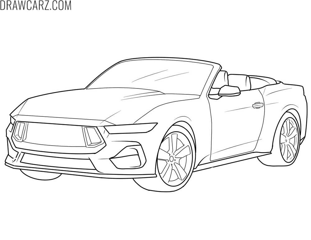 ford mustang cabriolet coloring page