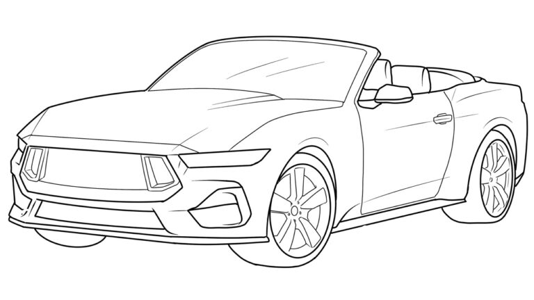 ford mustang coloring pages featured image