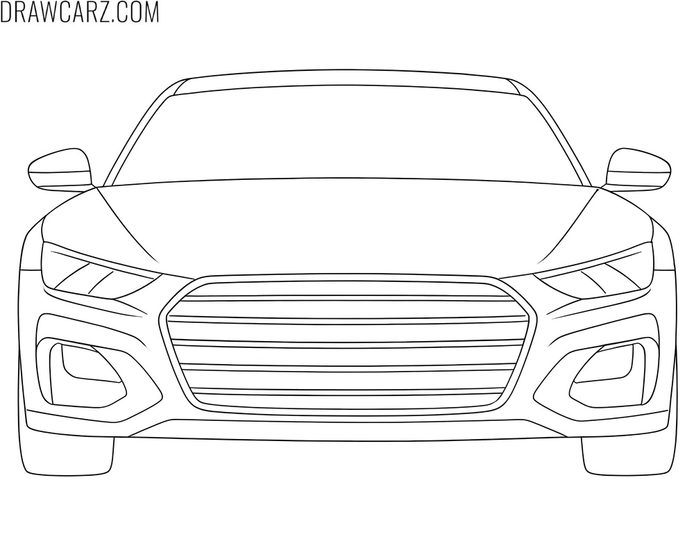 Four door sports car front to color