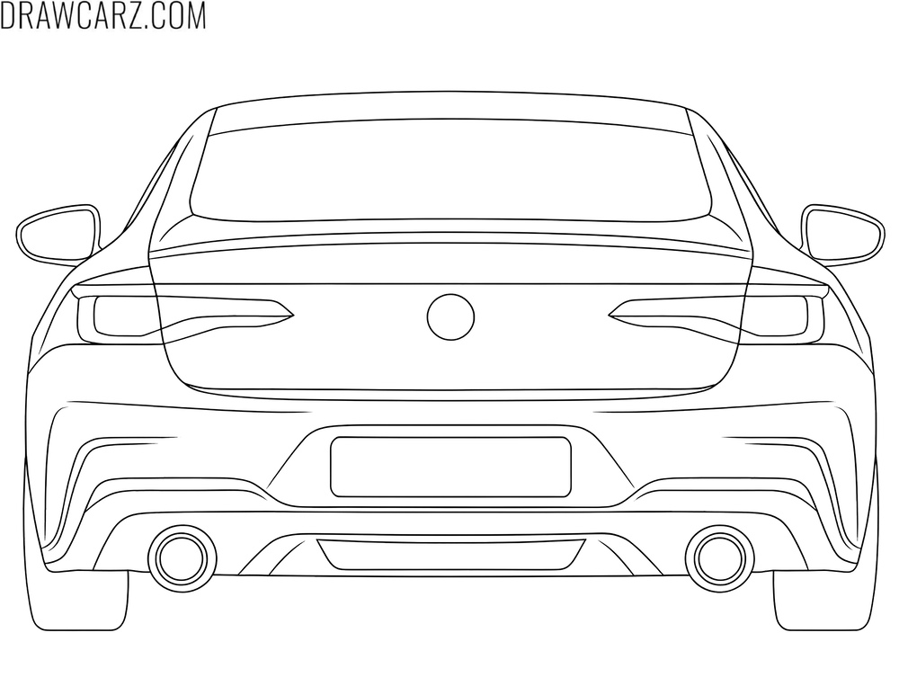 Four door sports car to color