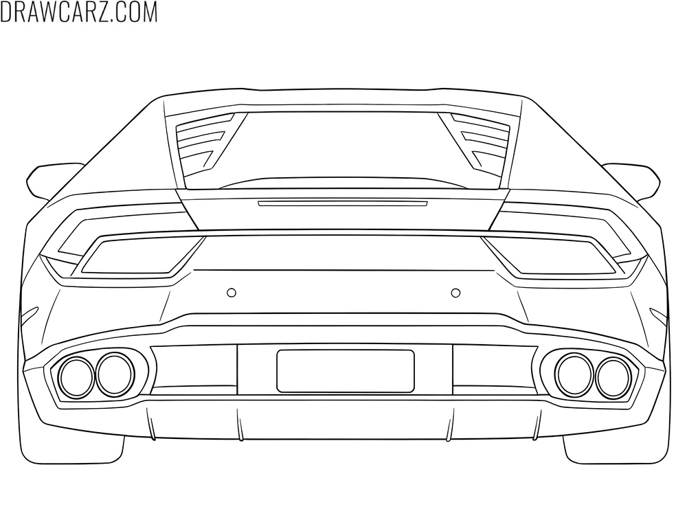 lambo back coloring sheet