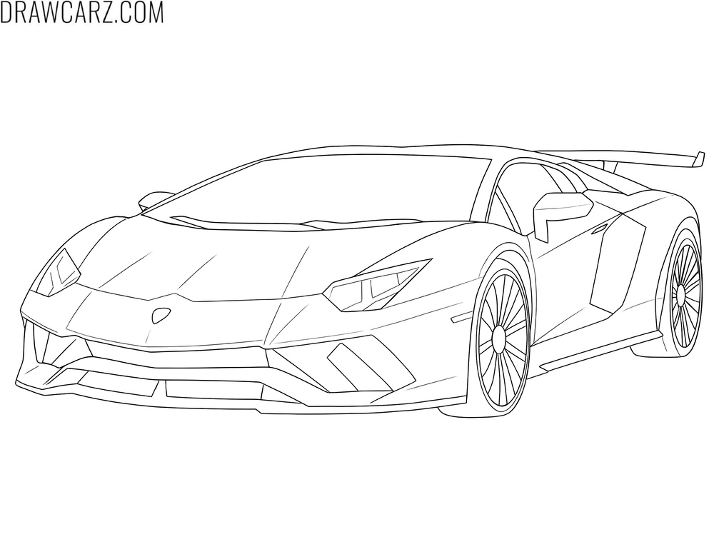 lamborghini aventador coloring page