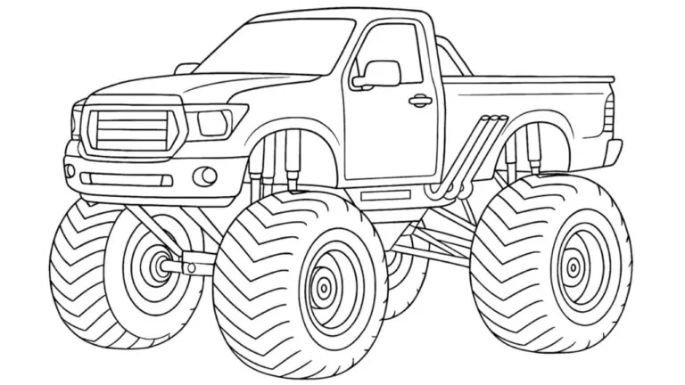 monster truck coloring pages featured image