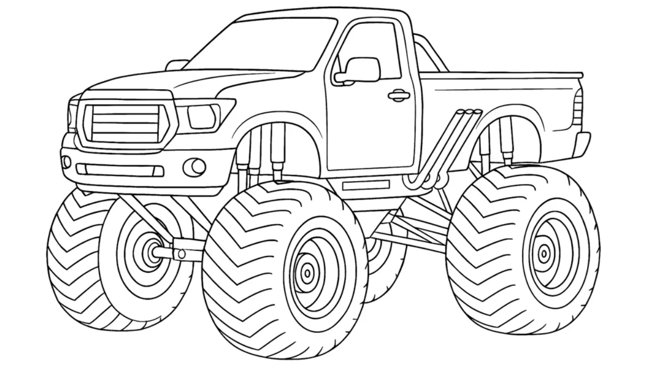 monster truck coloring pages featured image
