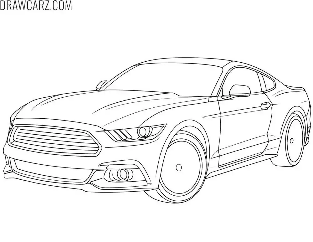 mustang car coloring page