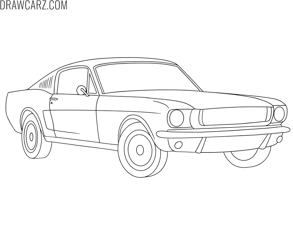 Old American sports car coloring sheet