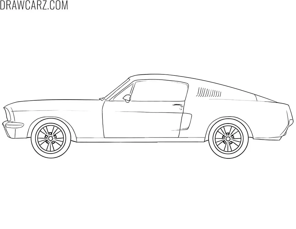 old american sports car to color