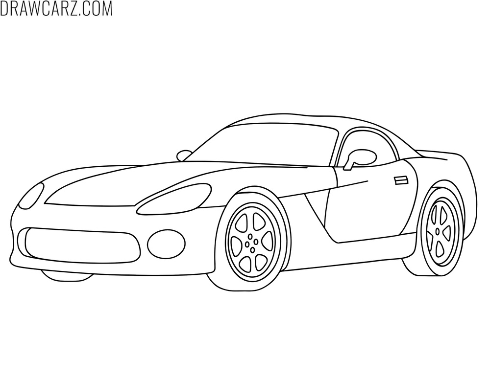 Simple sports car coloring page