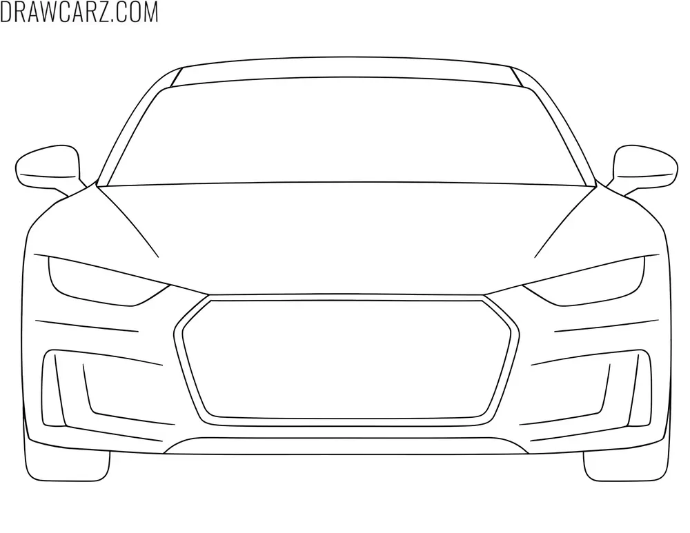 Simple sports car front to color