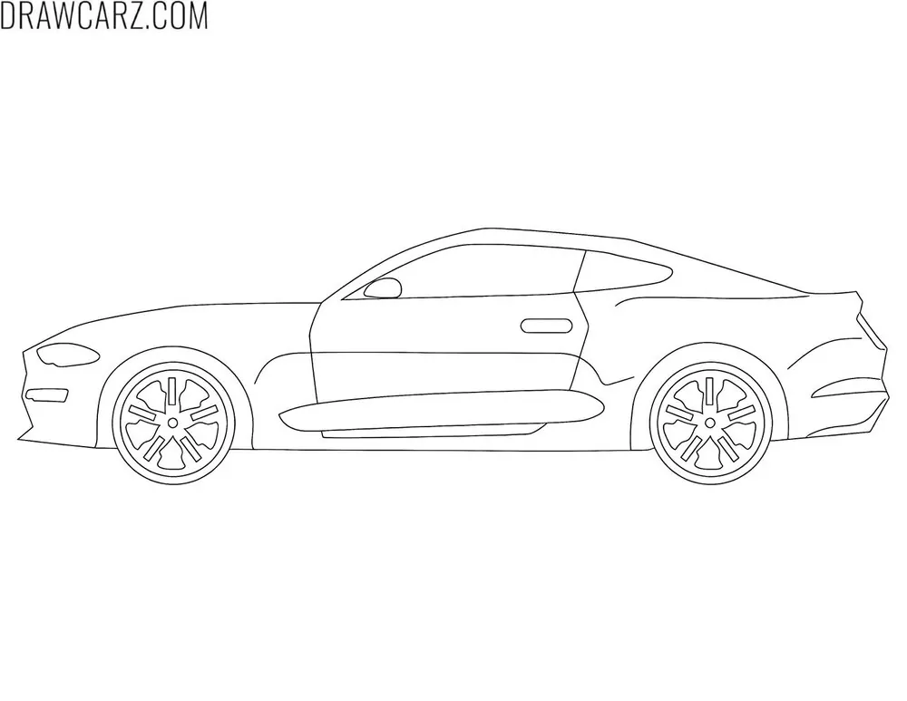 simple sports car side coloring sheet