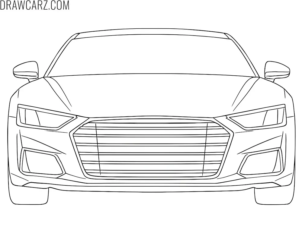 Sports car front to color