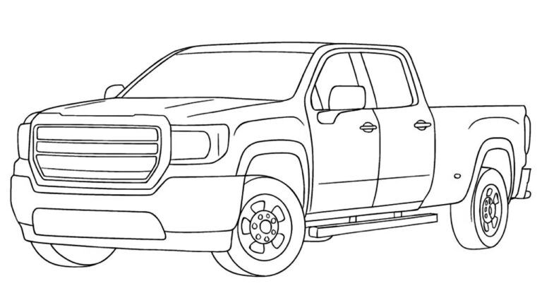 truck coloring pages featured image