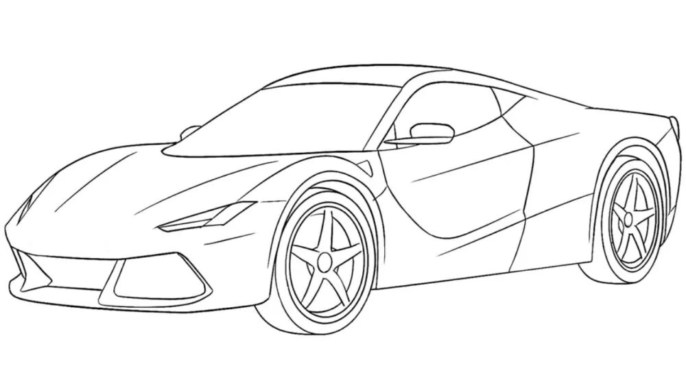 ferrari coloring pages featured image